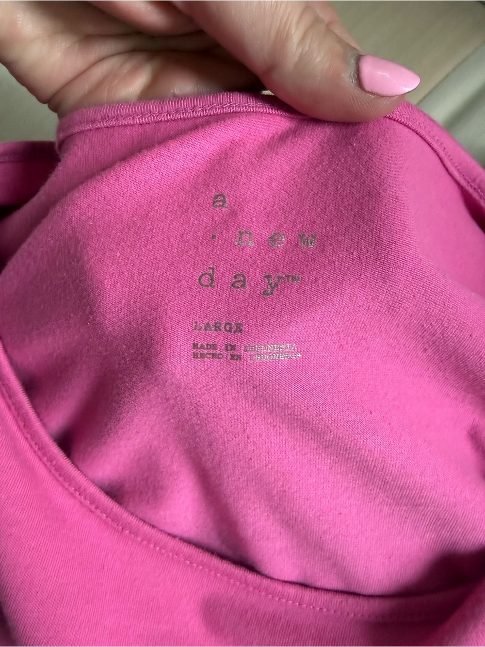 a new day Hot Pink Puff-Sleeve Crop Top - Picture 5 of 8